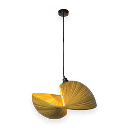 Sustainable Bamboo double sea shell lampshade 50cm