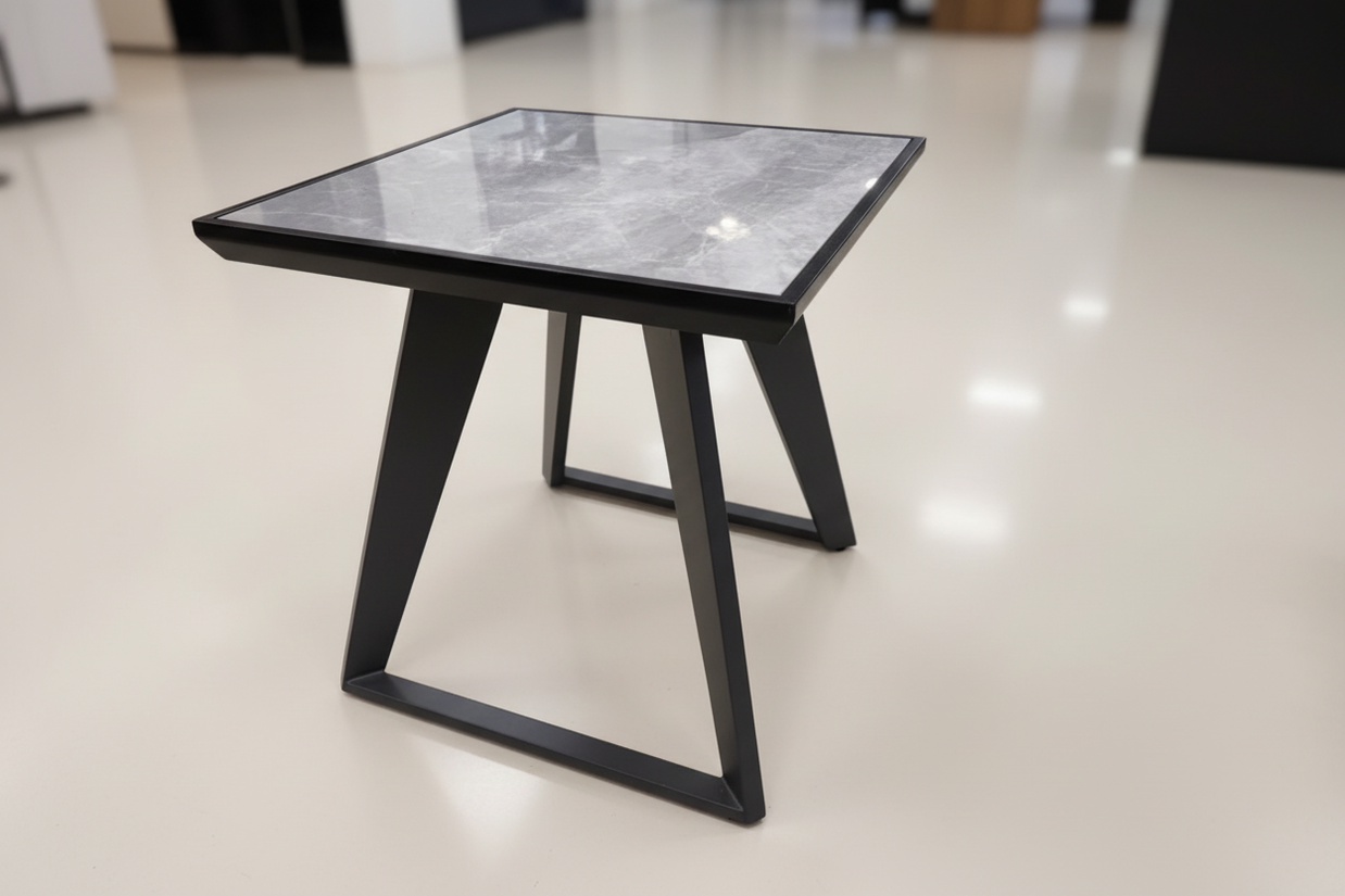 Enhanced glass-top table full view