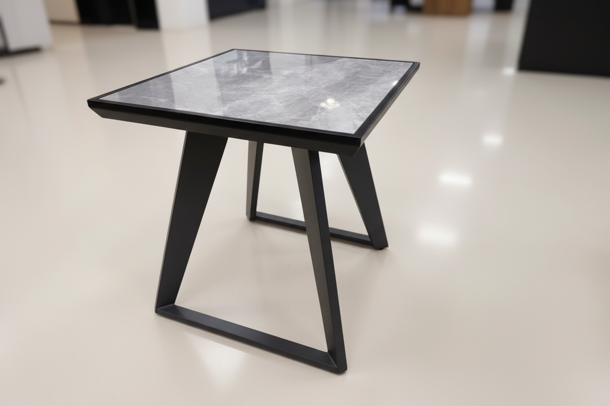 Enhanced glass-top table full view