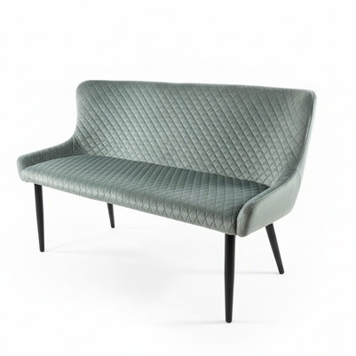 Enhanced sage green quilted sofa