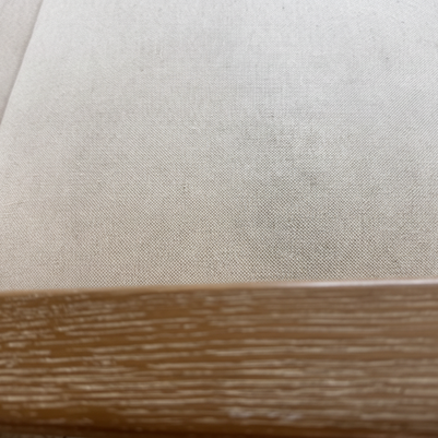 Natural linen fabric weave texture close-up