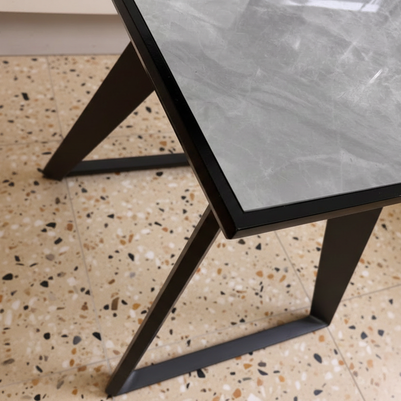 Table frame detail with matching floor